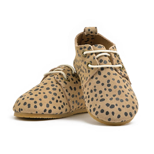 Cheetah - Premium Leather Oxfords - Hard Sole
