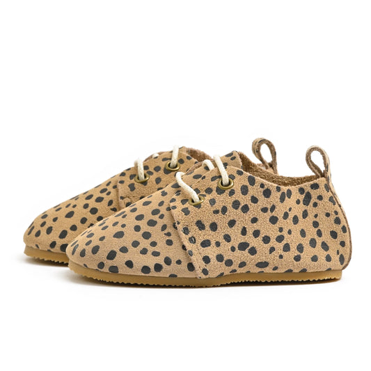 Cheetah - Premium Leather Oxfords - Hard Sole