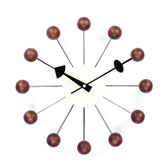 Ball Wall Clock - Walnut