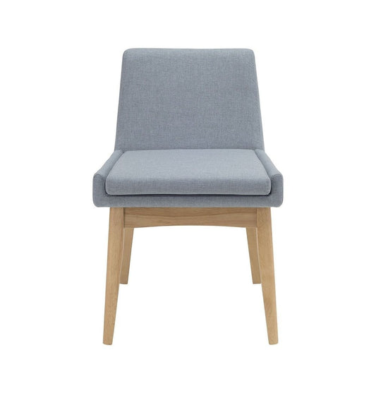 Upholstered Dining Chair - Chanel Dining Chair - Aquamarine & Natural