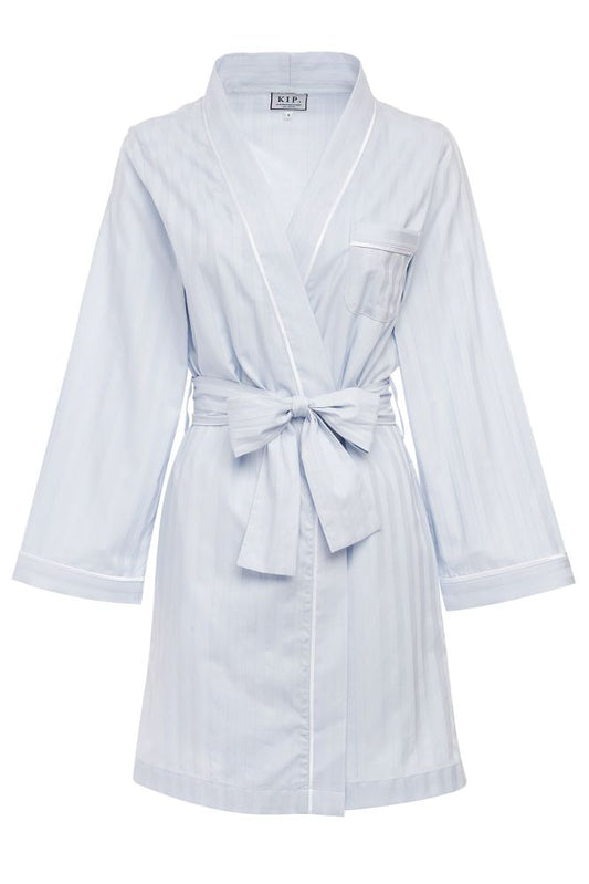 Premium Cotton Robe in Mist Blue