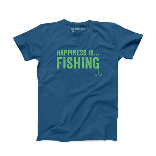 Youth Fishing T-Shirt, Sea Blue