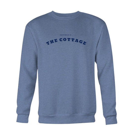 Men's Cottage Crew Sweatshirt, Heather Navy