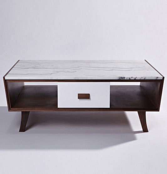 Wood and Marble Coffee Table - Vera Wood & Marble Coffee Table